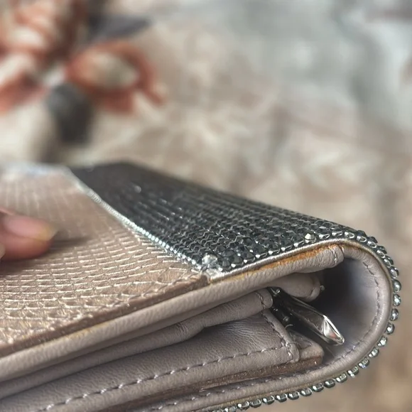 Swarovski crystal and python vintage shoulder clutch - Picture 8 of 16